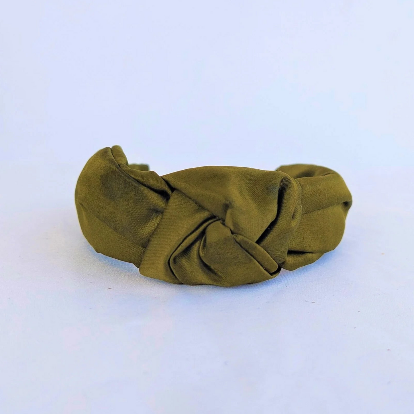 Twist Knot Headband In Olive Green