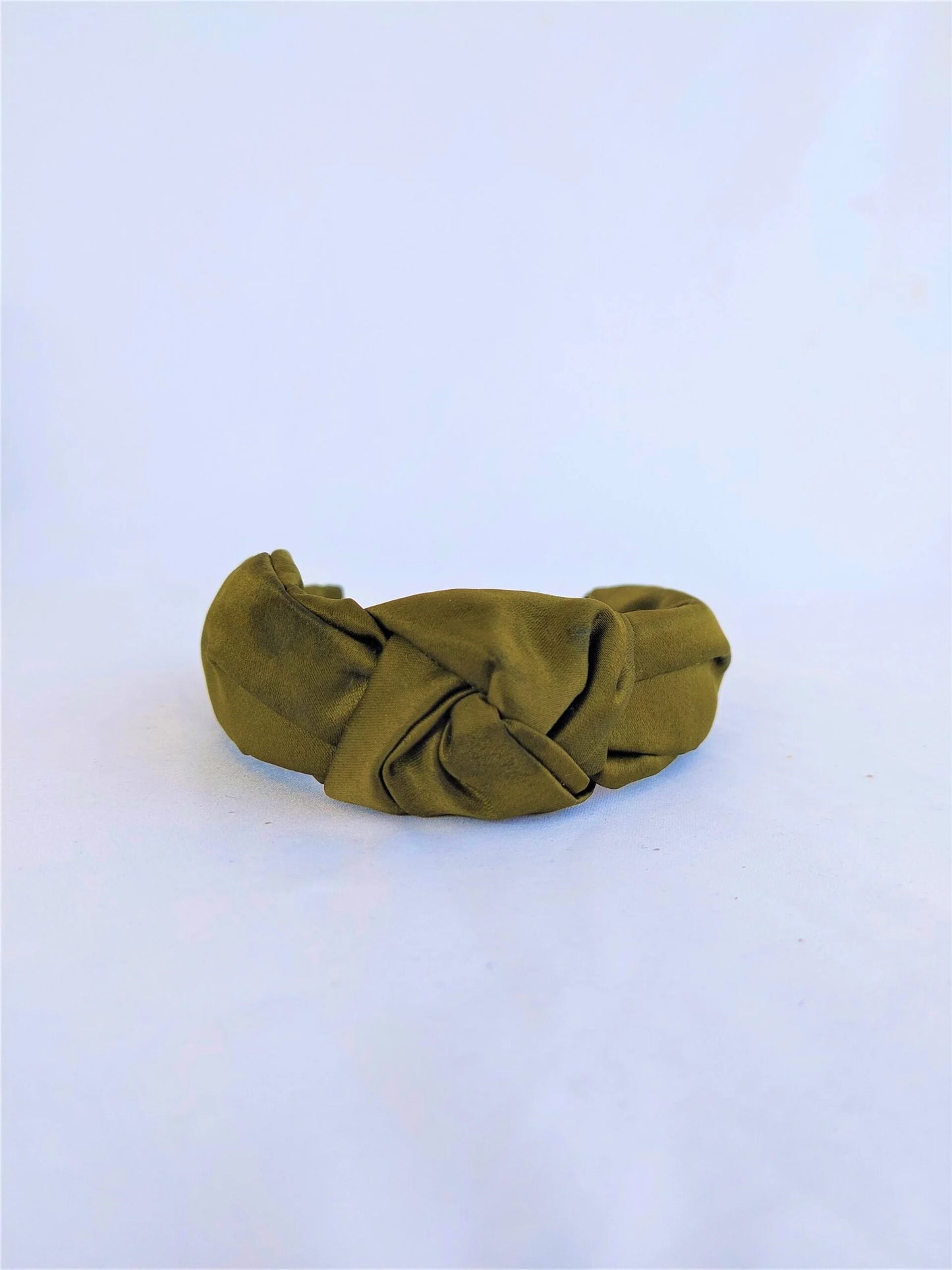 Twist Knot Headband In Olive Green