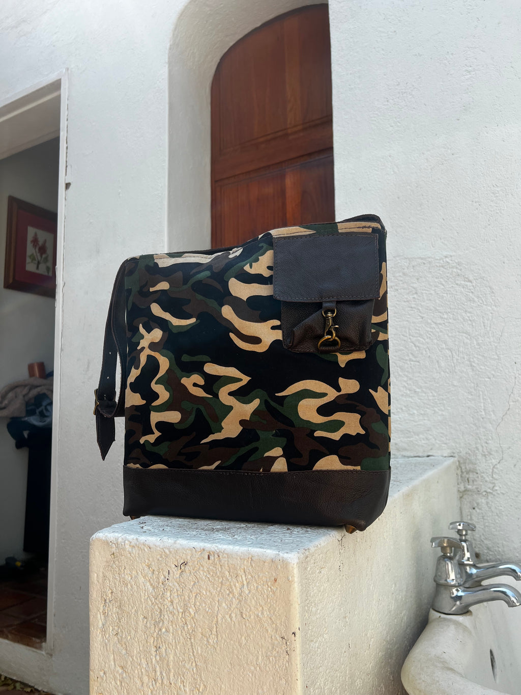 Army Print Shoulder Bag