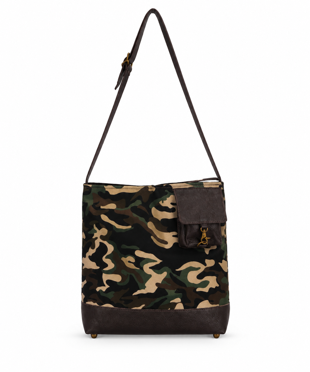 Army Print Shoulder Bag