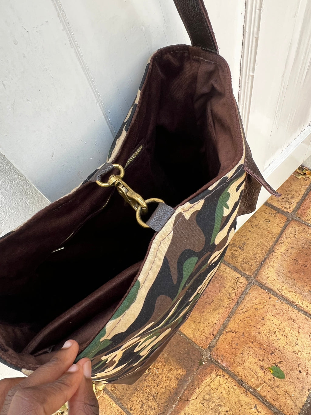 Army Print Shoulder Bag
