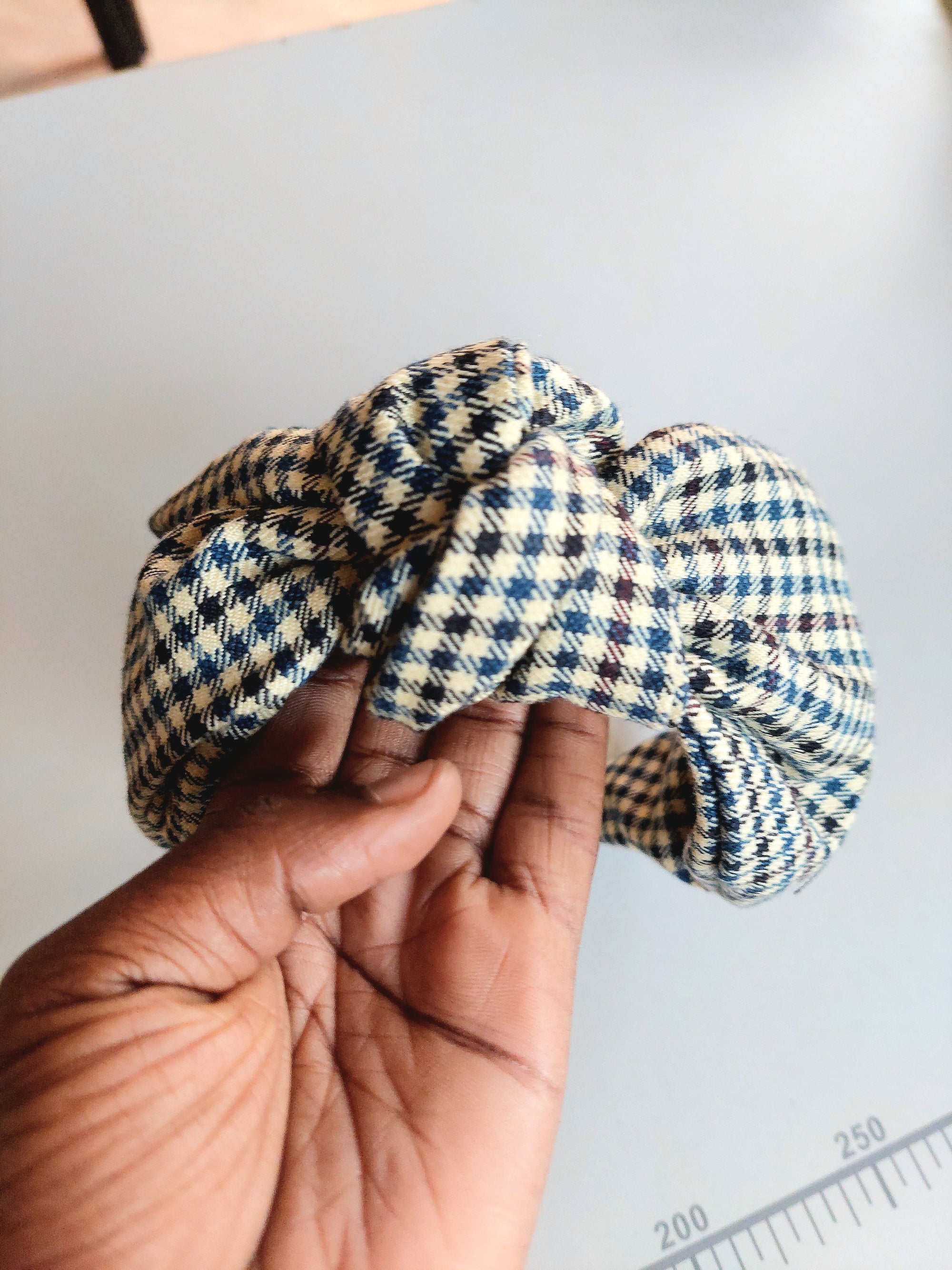 Plaid Twist Knot Headband