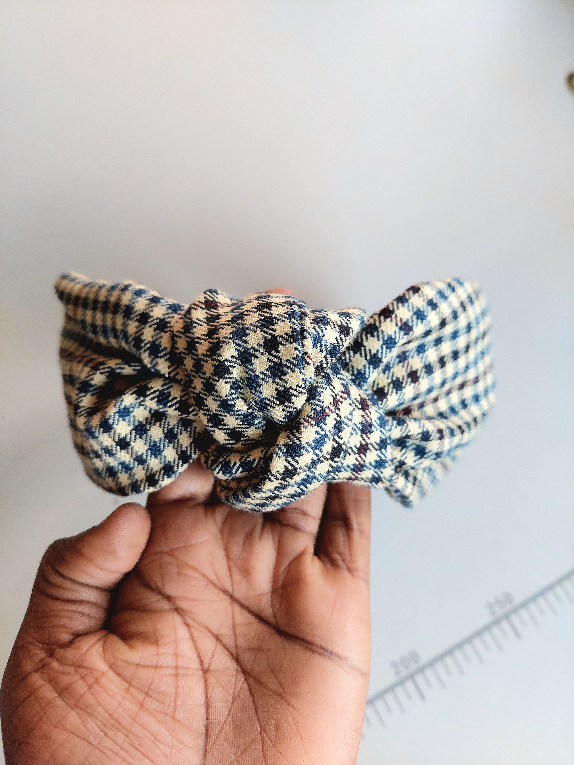 Plaid Twist Knot Headband