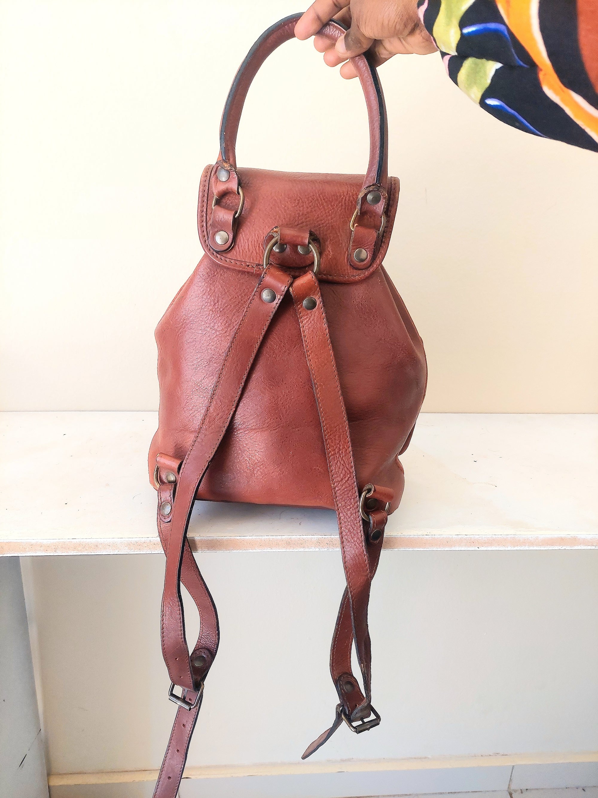 Vintage Genuine Leather Backpack