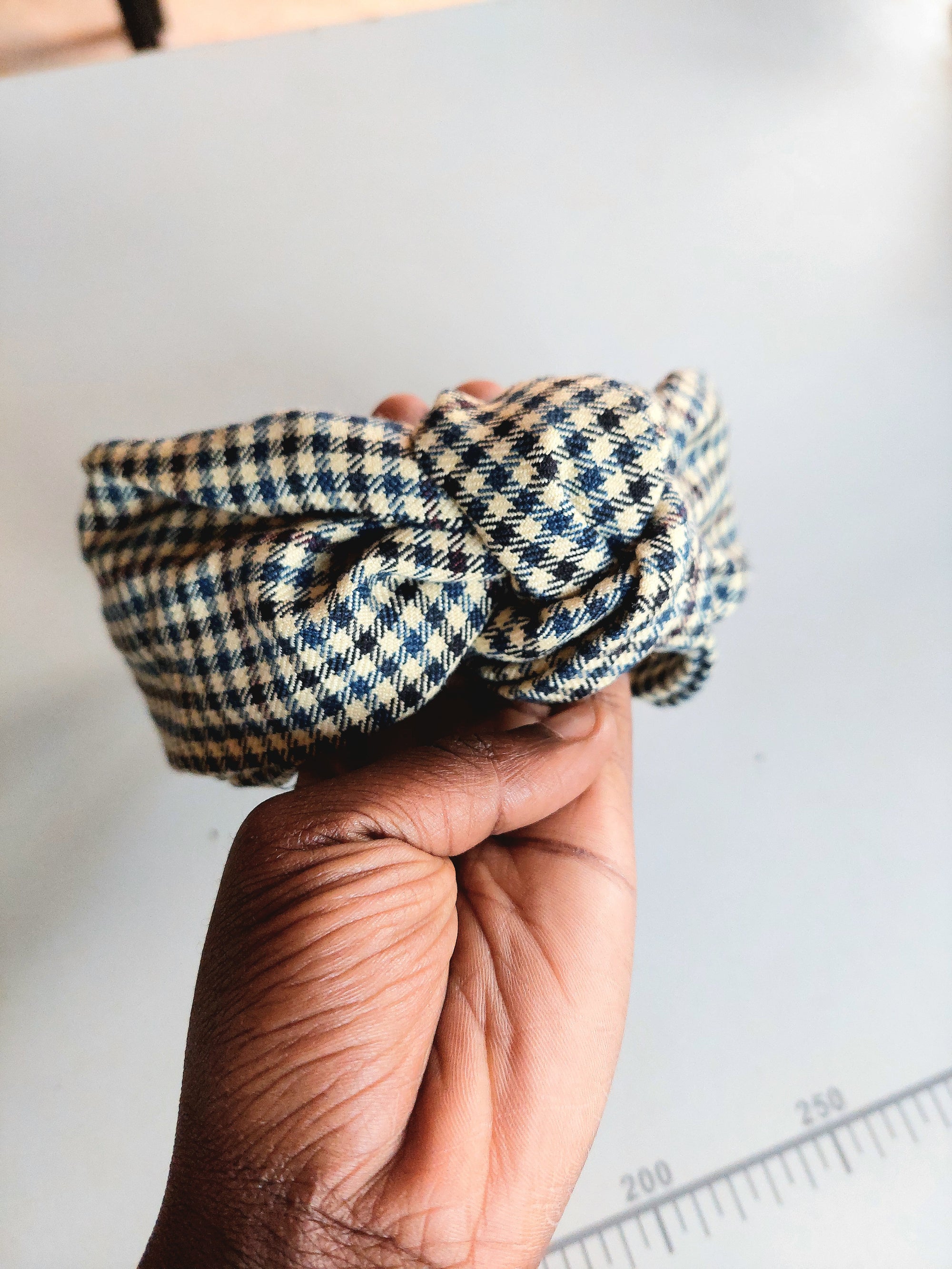 Plaid Twist Knot Headband