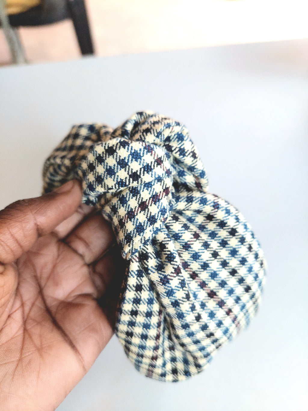 Plaid Twist Knot Headband