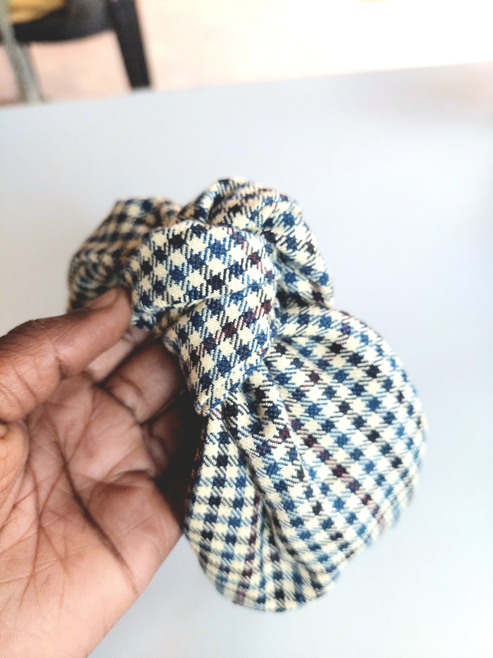 Plaid Twist Knot Headband