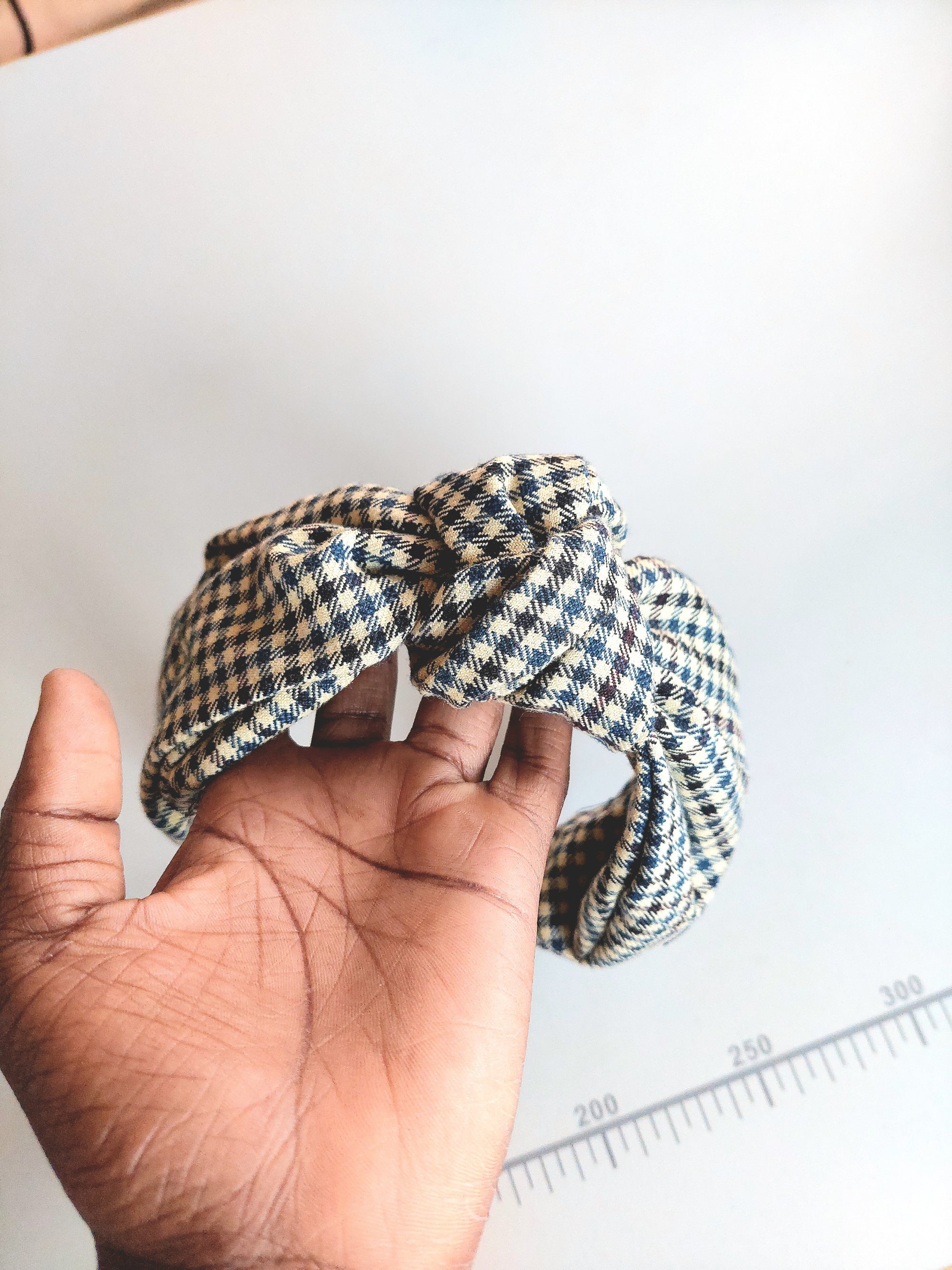 Plaid Twist Knot Headband