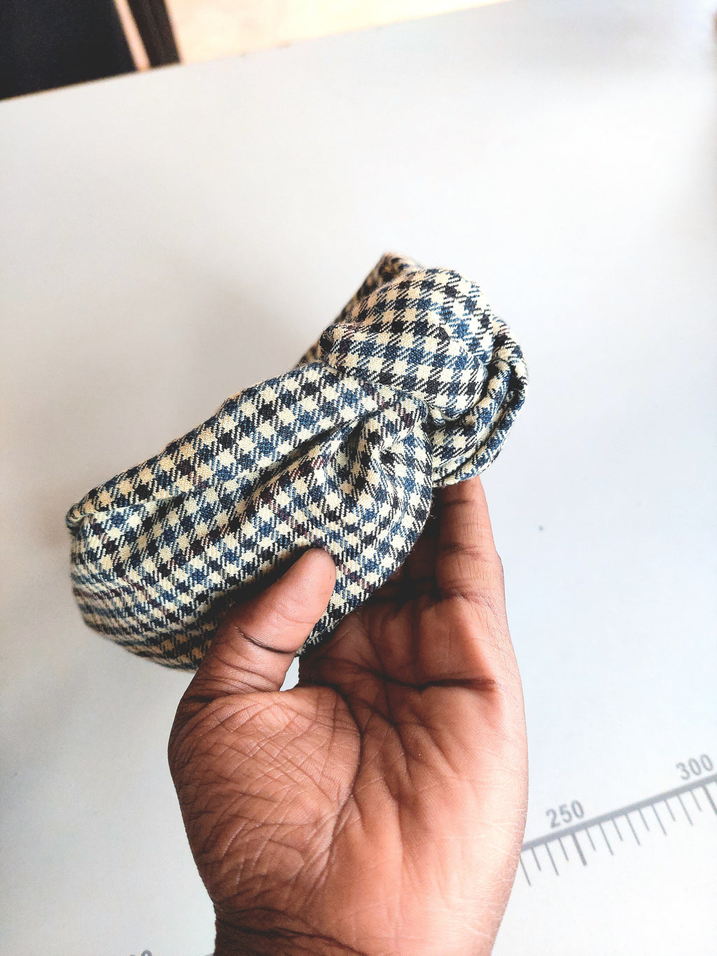 Plaid Twist Knot Headband